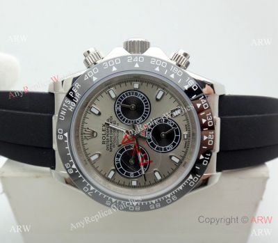 Rolex Cosmograph Daytona 40mm Watch Ss Gray Face Black Ceramic bezel